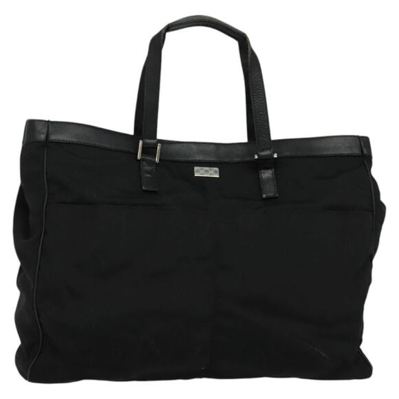 GUCCI Hand Bag Nylon Black Silver - Picture 1 of 16
